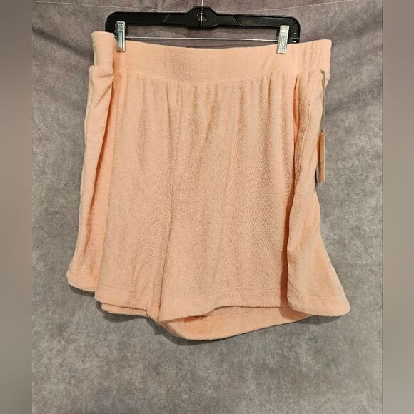 Women's Mid Rise Terry Pull On Shorts 1X - Picture 1 of 3